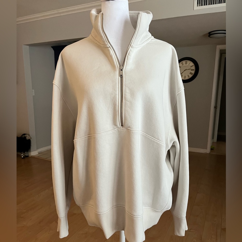 Women’s Cream Half-Zip Sweater